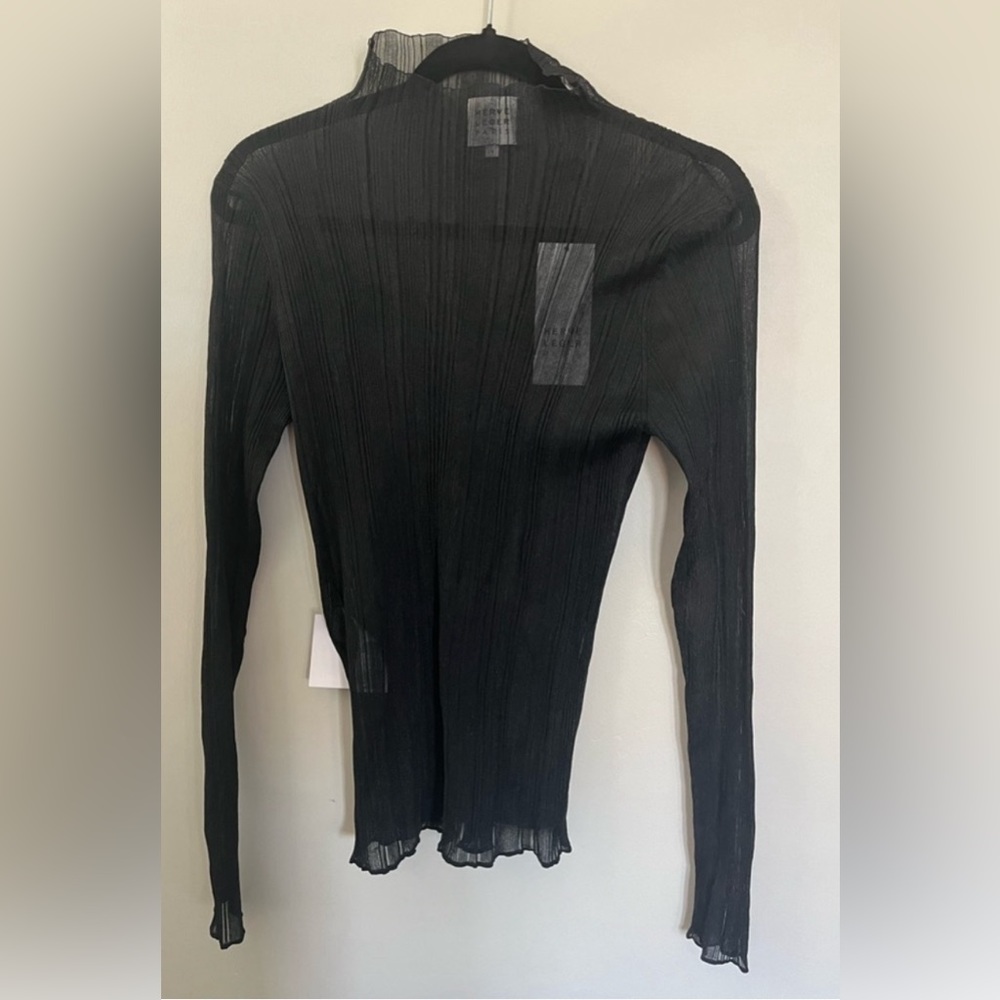 Herve Leger sheer ribbed top